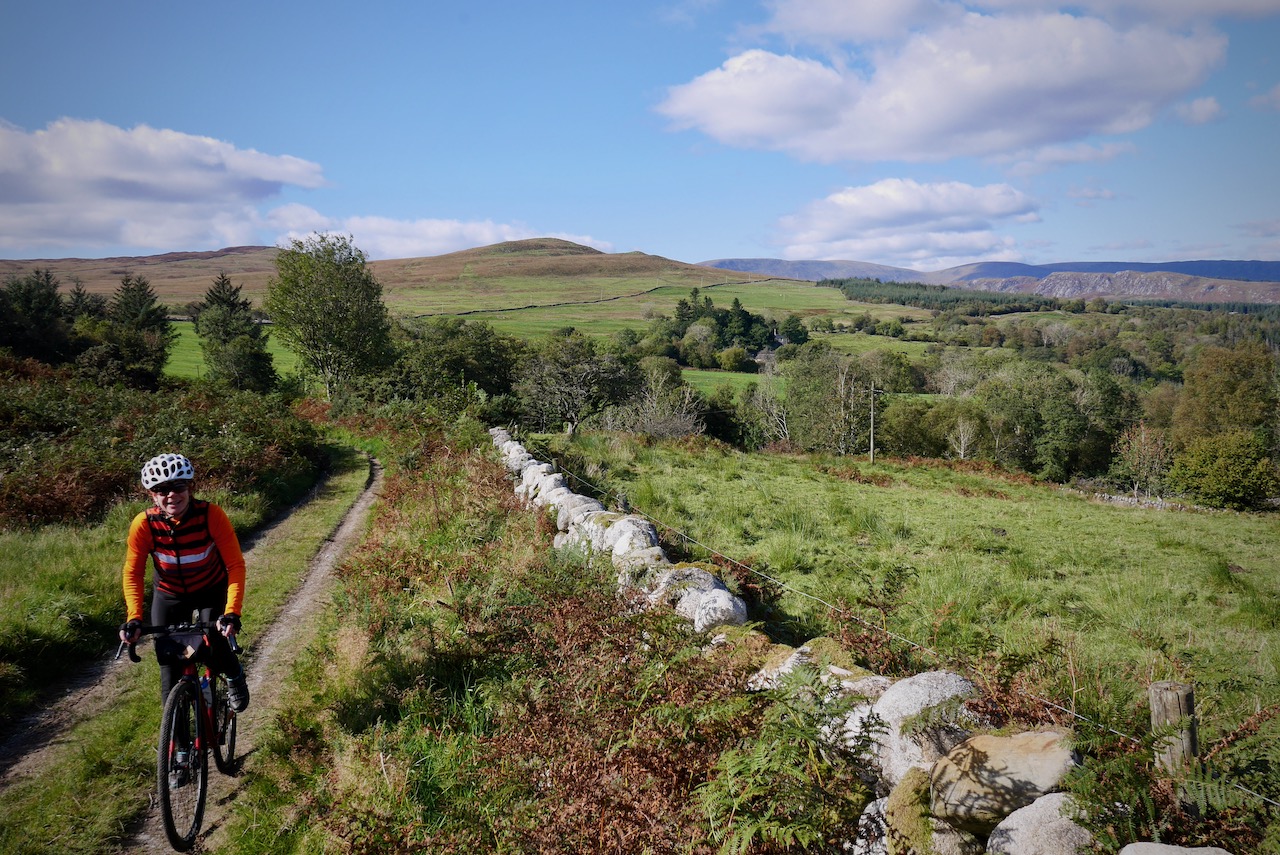 cyclist cycling along country cycle routes